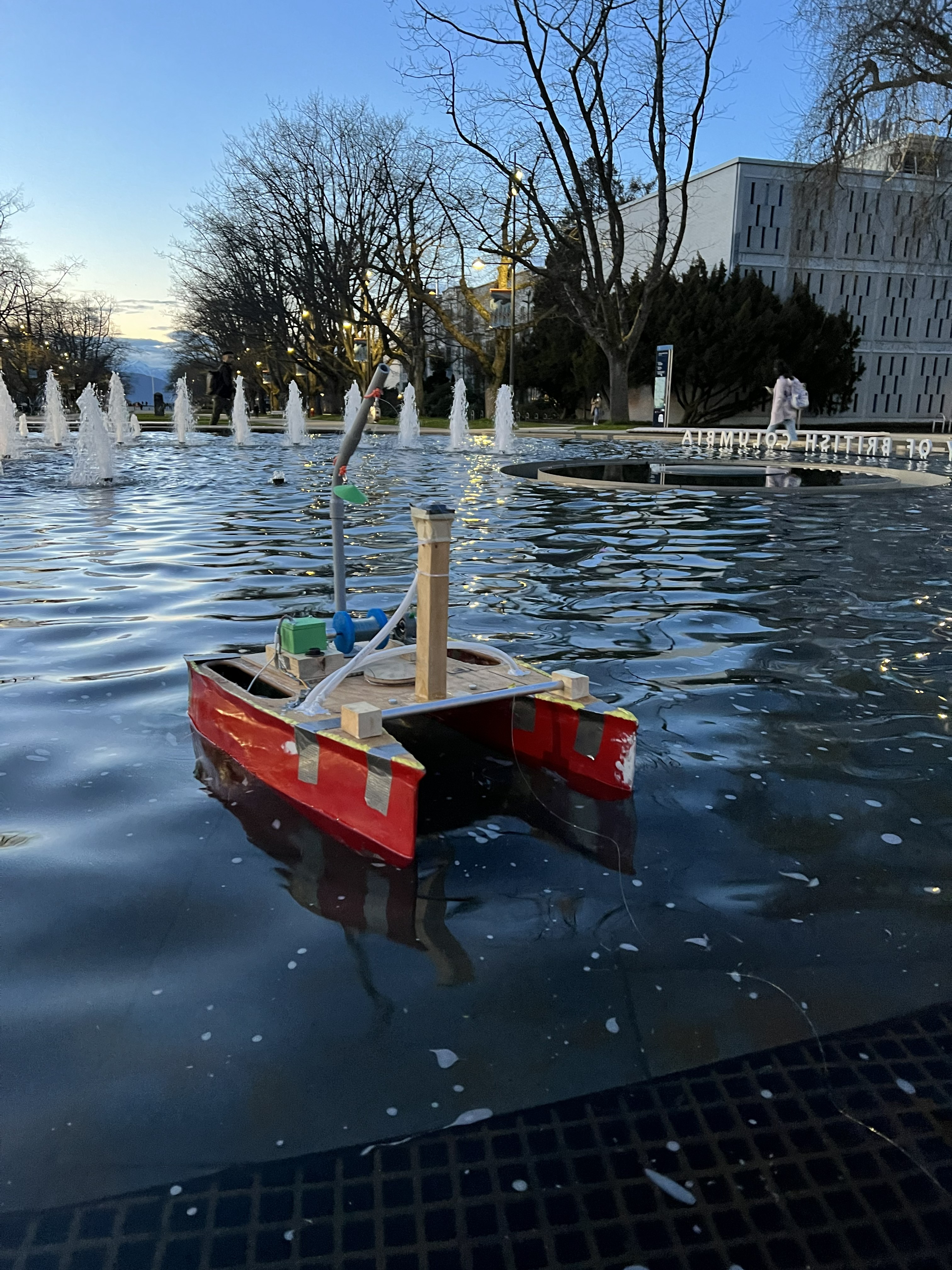 RC boat testing